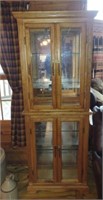 Mirrior Backed Display Cabinet 4 Glass Shelves