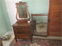 Antique Dresser with extra Wooden Mirror