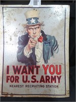 Original 1968 I Want You U.S. Army Poster