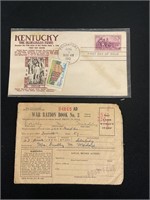 Vintage war book and tickets