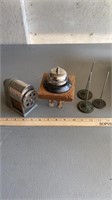 Vintage Pencil Sharpener, Bell, & Paper Stakes