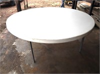 Lifetime 72" round table folding legs