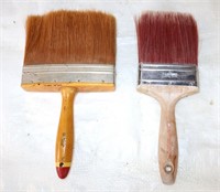 2 Sherwin Williams paint brushes 6" 4" good shape