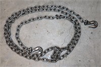 14' High Test  5/16" chain 2 hooks w carrying case