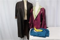3 Santa Fe Weaving Gallery Silk Robe, Tops