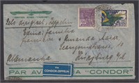 Brazil Stamps 1934 Zeppelin Flight Cover with Addr