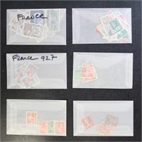 France Stamps accumulation in glassines, lots of s