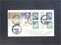 Israel stamps Sept 23 1954 Cover w/ Israel Tete