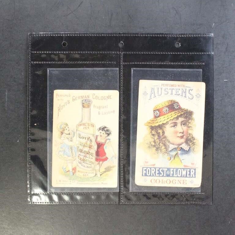 Miscellaneous group of 5 advertising trade cards,