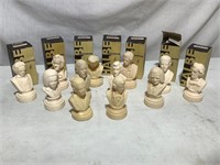 Vintage Halbe Music Composer Busts Figurines