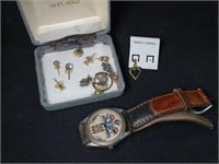 Black Apache Watch & Misc Unsearched Earrings