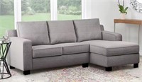 Abbyson Living Beverly Fabric Sectional-Gray