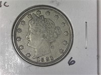 1883 W/O Cents V-Nickel