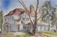 Centennial Hall Beaconsfield Architect-Watercolour