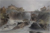 Bartlett, Bridge at Sherbrooke, Vintage Reprint