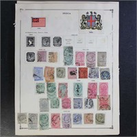 India Stamps Used and Unused on old album and/or V