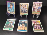 6 Rickey Henderson baseball cards