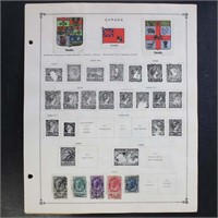 Canada Stamps Used and Unused on old album and/or