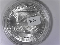1987 Silver Constitution Commerative Silver