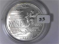 1991 Silver Korea Commerative Silver Dollar