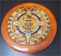 Hand Carved Wood Mayan Calendar