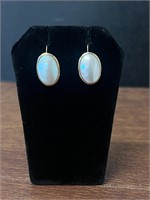14K Gold Earrings with beautiful stone