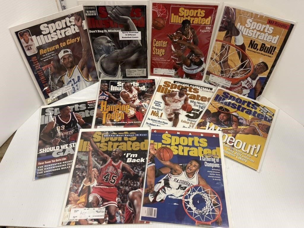10 Sports Illustrated magazines- NBA Covers