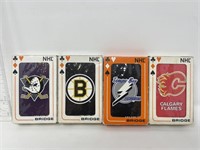 4 NHL Playing card decks
