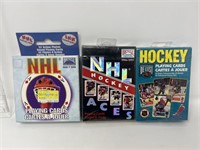 3 NHL playing card decks