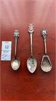 Vintage Sterling Foreign Country Souvenir Spoons