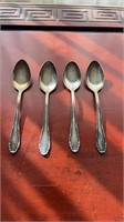 Lot of 4 Marked 800 Small Teaspoons