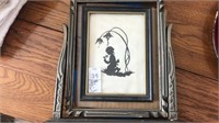 Silhouette picture & frame 9 1/2in x 11in