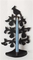 Pair-Black Iron scroll cut sconces 14in p