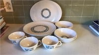 Vintage atomic Canonsburg Pottery dishes