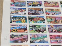 Greetings from America State Stamps