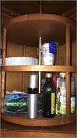 Kitchen supplies, oils, paper products
Cabinet