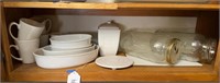 White Ceramic Dishes, Pickle Jars