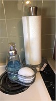 Paper Towel Holder & Soap/ scrubby holder