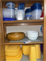 Contents of 3 kitchen shelves