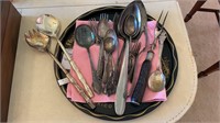 Vintage - silver plated utensils - variety of