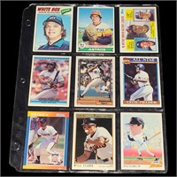 9 Vtg Baseball Cards - Fielder, Clark, Duncan +