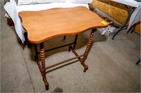 Walnut Wooden Table - 27" x 16.5" x 27.5" Tall