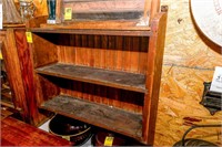 Antique Walnut 3 Shelf Shelving Unit