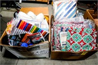 (2) Boxes Consisting of; Material, Quilt Patches,
