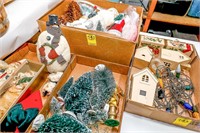 (4) Boxes of Newer & Vintage Christmas