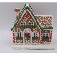 8" Lit Hearts Come Home Gingerbread House