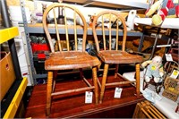 (2) Antique Wooden Kitchen Chairs