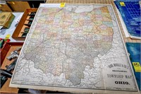 1881 Rand McNally State Maps w/ RR Track Lines