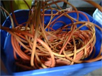 Tub of Long Extension Cords