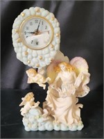 VTG Pastel Resin Angel & Cherubs Clock